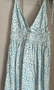 Blue Floral Mini Dress