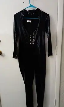 Black Catsuit Jumpsuit Costume Size S Cosplay Convention Halloween