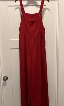 Women's Bib Overalls Sleeveless Loose Wide Leg Jumpsuits Rompers Pockets Size XL