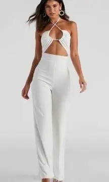 Windsor Halter White Jumpsuit