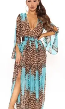 Sexy Animal Print Maxi Dress