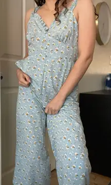 Topshop ditsy floral flowy jumpsuit size‎ 8 cropped