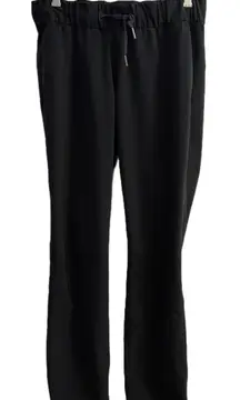 Lululemon On the Fly Pants Womens Black Elastic Tapered Run Jog Career 29x26 EUC