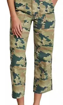 Free People Remy Pant‎ Camo Printed Moss Green
