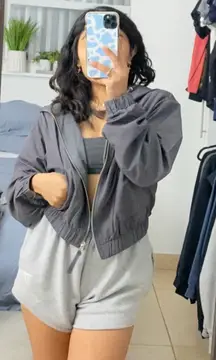 Activewear Gray Zip Up Jacket