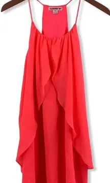 Double Zero‎ Bright Pink Chiffon Layered Dress S