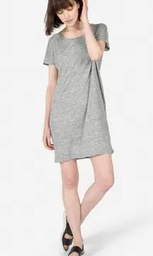 Womens Pocket Tee Shirt Dress Gray Casual 100% Cotton Size Medium