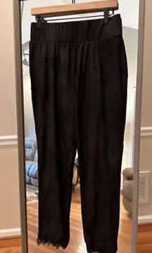 K Jordan Laced Trim Black‎ Leggings Large