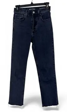 Denim Forum Revolve Black The Arlo High Rise Straight Jeans Womens 24 Fall Denim