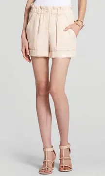 BCBGMAXAZRIA Women Addison High Waist Shorts Beige Color Size S BNWT $138