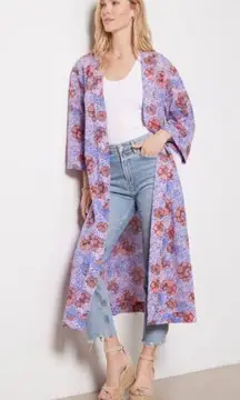 NWT  Zoya Floral Printed Duster Size M/L