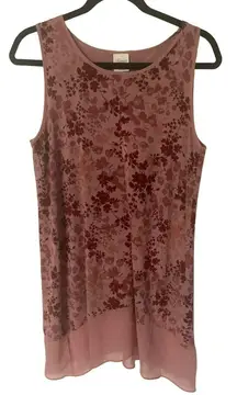 Soma Gown Size Medium Sleeveless Tank Style Floral Nightgown Womens Tunic Top