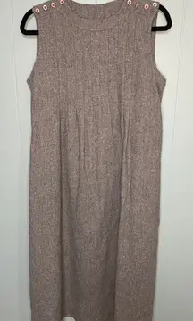 Saks Fifth Avenue Stern Made Sleeveless Wool Blend Dress Size 8 Vintage