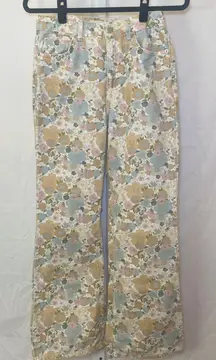Topshop Boho Retro Floral Jeans - Womens Size 28/US 6 - Floral