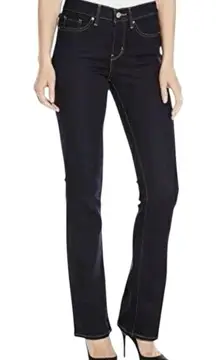 Levi's Women 315 Shaping Bootcut Mid Rise Zip Fly Stretch Jeans 18W Dark Blue