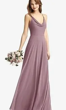 Thread Cowl Neck Criss Cross Back Maxi Dress