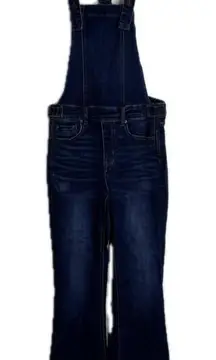American Eagle Overalls Womens 4 Short Blue Denim Flare Super Stretch Jeans