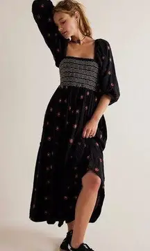 Free People  Dahlia Embroidered Maxi Dress