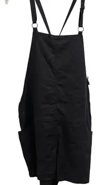 Torrid Size 0 Black Linen Shortall Casual Summer Lightweight Sz Large Pockets