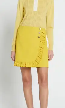 Tory Burch Tech Twill Ruffle Golf Tennis Skirt Bright Yellow | Size 6 | NWOT