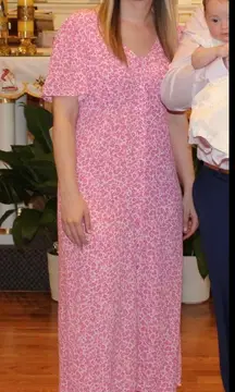 Old Navy Pink And White Flower Dress