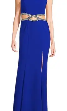 Nordstrom Speechless Spaghetti Strap Beaded Cut-Out Waist Long Dress New!