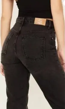 We The Free People Pacifica High Rise Slim Straight Black Jeans Size 25