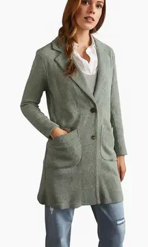 Anthropologie French Mauve Long Sweater Blazer Green Small NWT Officewear Boho