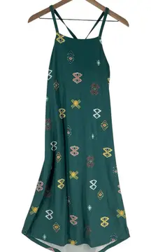 Patagonia Sliding Rock Dress Soft Stretch Printed Cowl Open Back‎ Shelf Bra L