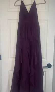 Dark Purple David's Bridal Bridesmaid Dress
