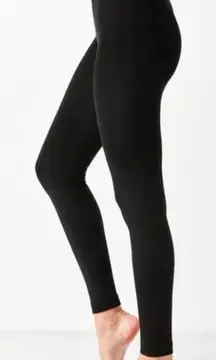 UO Out From Under Fleece Lined Footless Tights solid Black M/L OLDSTOCK