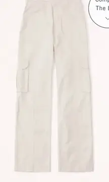 Abercrombie And Fitch Relaxed Cargo Pants Tan Cream Size 29/8 SHORT Streetwear