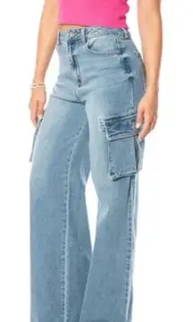 Juicy Couture Light Blue Cargo Jeans Size 7