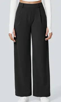 High Waisted Side Pocket Straight Leg Work Pants‎