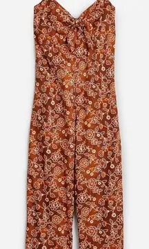 J. Crew Floral Jumpsuit Brown Size 8