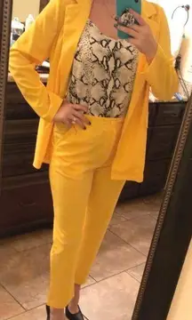 Yellow Blazer Set