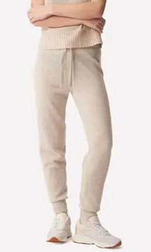 Brodie Cashmere NWT BRODIE- Tapered Cashmere Joggers Oatmeal Casual Sweatpant Athleisure Comfort