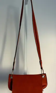 Parfois Shoulder Bag Suede Flap Closure‎ Copper Color Purse