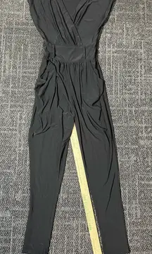 Double Zero Small Black Zipper Jumpsuit