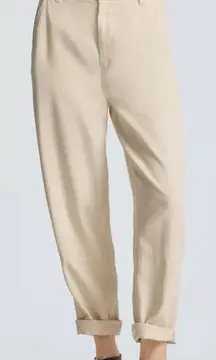 Everlane NEW Women's The Tencel Relaxed Chino Pant 2Tapered‎ Butter Soft Size 14