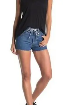 Levi's 501 High Rise Logo Drawstring Button Fly Denim Short Sz 29