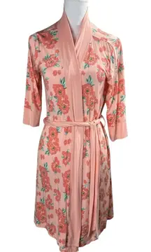 Matilda Jane Dream Chasers Winding Down Peach Floral Sleep Robe Women's‎ XS