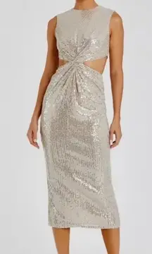NWT leena Mac Duggal Nude Sequin
Cutout Dress Style 27022 Sz 4 $298