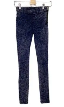 Dr Denim Purple Faded Zebra Print Skinny Jeggings