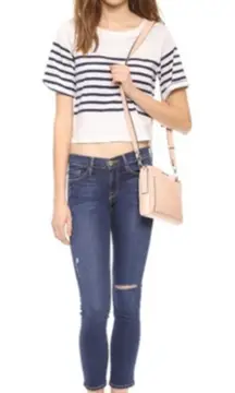 Frame Le‎ Skinny de Jeanne Crop Jeans Size 26 Denim Blue in Latigo Canyon