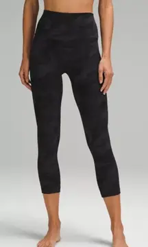 Lululemon Align Crop Tight 21" Camo Deep Coal Multi Black Yoga Pant Size 4