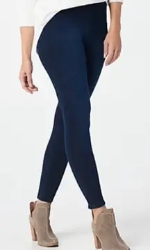 Spanx Jean-ish Ankle Skinny Jeans Shaping Jeggings Size 1X Plus Dark Wash