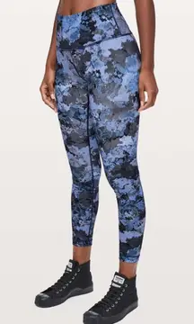 Blue‎ and Purple camo wunder under lululemon leggings