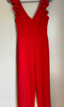 Francesca’s Red Jumpsuit