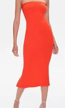Orange Midi Dress